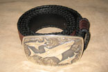 Hand Braided Shark Belt w/ Custom Shark Sterling Silver Buckle