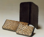 Leopard Print Hair-On Calf Wallet/Checkbook & Credit Card Wallet