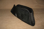 Handmade Black Stingray Clutch Purse Magnetic Closure w/ Inside Credit Card Pocket (Side View)