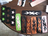 Assorted Handmade Lizard Star Inlay & Flame Inlay/Overlay Wristcuffs