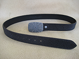 Handmade Black Stingray 1.25 Strap Belt w/David Yurman Sea Urchin Belt Buckle
