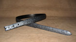 Handmade Metallic Grey Ostrich 1 1/4" Tapered To 1&quot Strap Belt