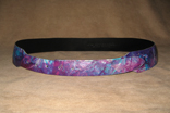 Handmade Turquoise/Purple Ostrich Leg 1 1/2" Tapered To 1" Radius Belt
