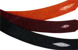 Mango, Burgundy & Black Stingray 2" Tapered To 1 1/2" Radius Cut Belts