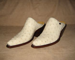 Matte Ivory Ostrich Mule w/ 2" Heels